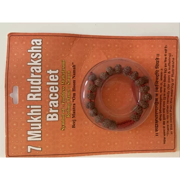 7 arcú rudraksha karkötő