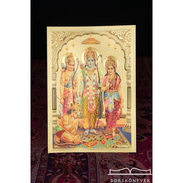 Krisna, Laksmi, Hanumán és még valaki,gazdagság,odaadás támogatása arany kapuval A4