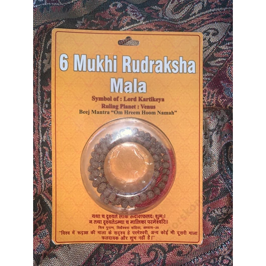6 osztatú Rudraksha mala