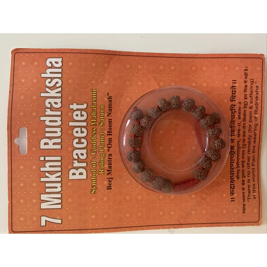 7 arcú rudraksha karkötő