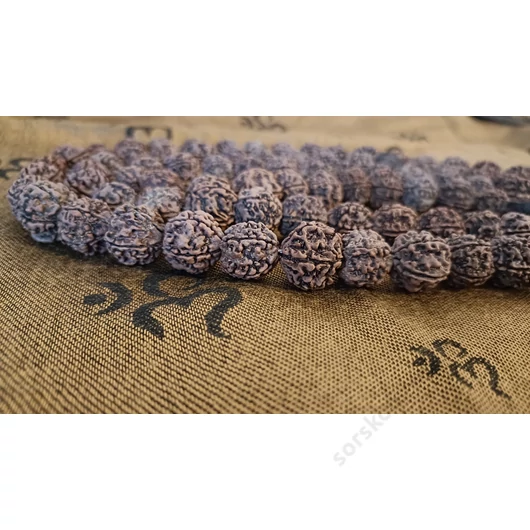 5 arcú Rudraksha mala, 108 szemes