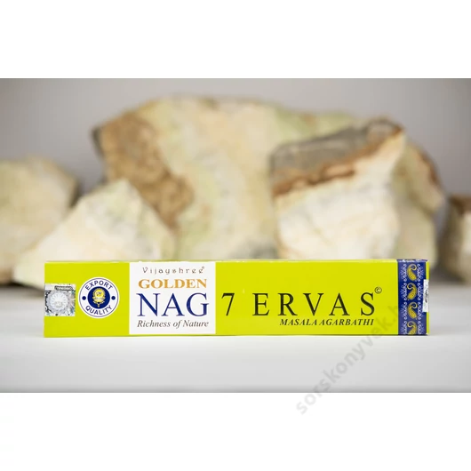 Golden Nag 7 gyógynövény füstölő, 15g