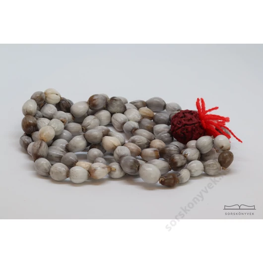 Vaijayanti mala, white bejati, rudraksával, 108