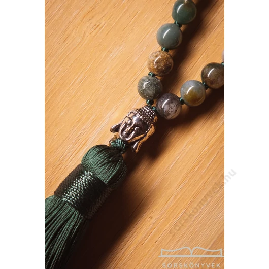 Achát mala Buddhával