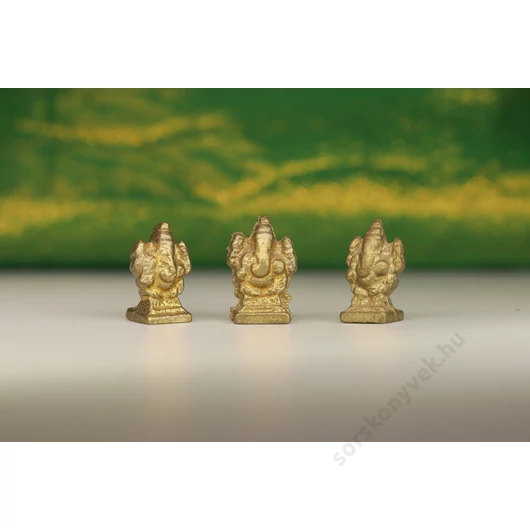 Ganésa templom szobor rézből, 2cm