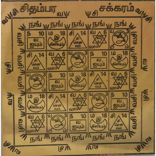 Csidambara Csakra yantra, tudatosság, megvilágosodás, 10 cm