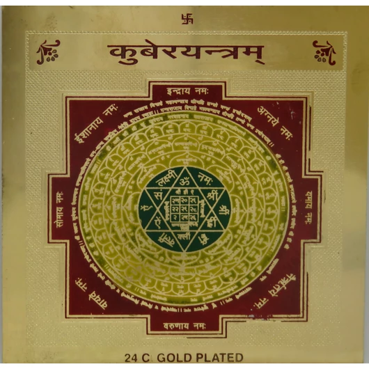 Kubera yantra, siker, gazdagság, szerencse, 7,5cm