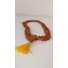 Kép 3/4 - 5 arcú rudraksha mala sárga bojttal, 108 szemes