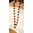 Kép 1/2 - Touchstone mala salagrama ivory 54, fekete mala fém foglalattal