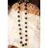 Kép 2/2 - Touchstone mala salagrama ivory 54, fekete mala fém foglalattal